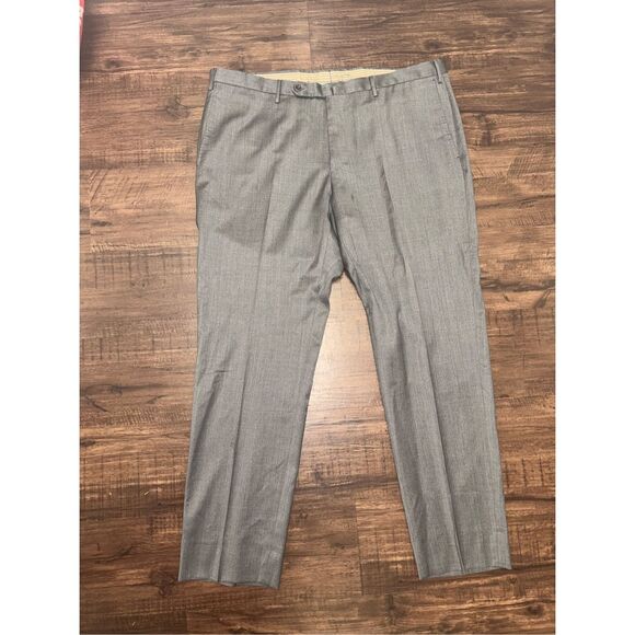 Incotex Classic Fit Pattern "B" Gray Front Pleat Straight Dress Pants Sz 40 x 31 - Picture 10 of 16